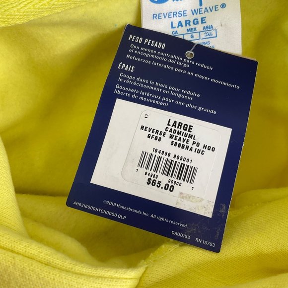 Champion Hoodie Lg & Med Shorts Set L Ink Shadow Reverse Weave Hoodie Cadmium Nw - Picture 5 of 13